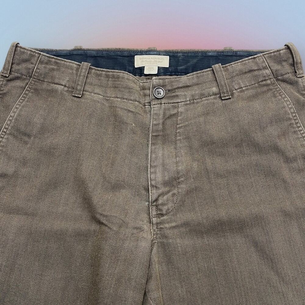 BANANA REPUBLIC Men’s 33 x 32 Brown Herringbone Jeans